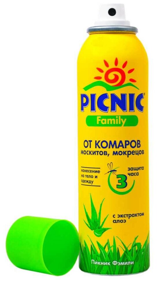 Аэрозоль Picnic Family от комаров с экстрактом алоэ