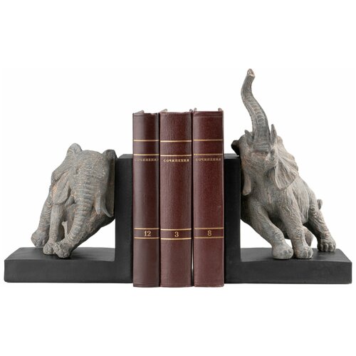 Набор из 2-х держателей для книг Bookend Elephants