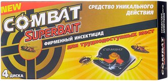 Приманка Combat SuperBait от тараканов, 4 шт.