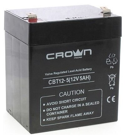 Аккумулятор свинцово-кислотный Crown Micro 12V 5ah