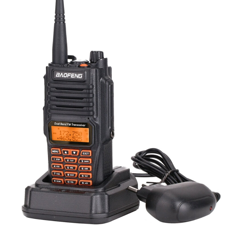 Портативная радиостанция Baofeng UV-9R Plus 8 Вт / Черная комплект 2  и радиус 10 км / UHF; VHF