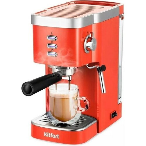 Кофеварка рожковая KITFORT КТ-7114-1 кофеварка рожковая kitfort кт 760 1 красная