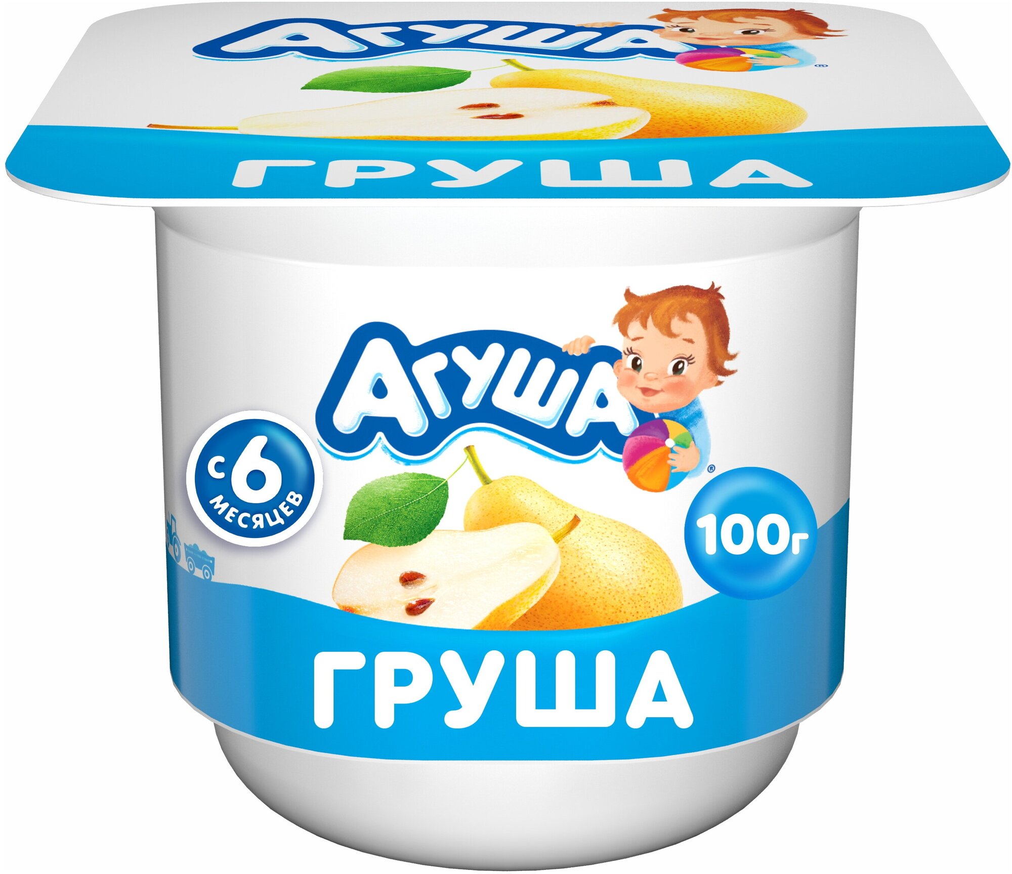 Творог детский фруктовый Агуша Груша 3.9% 100г с 6 месяцев