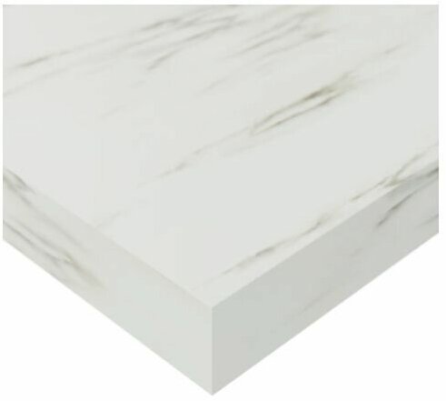 Полка мебельная White Marble 60x23.5x3.8 см МДФ цвет белый мрамор