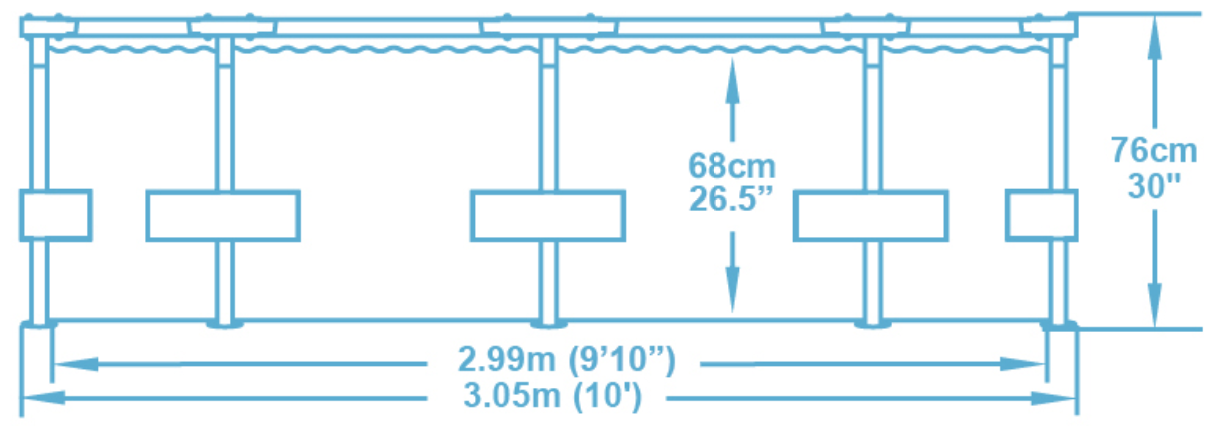 Бассейн каркасный Bestway Steel Pro Max Pools 305х76см +насос - фотография № 2