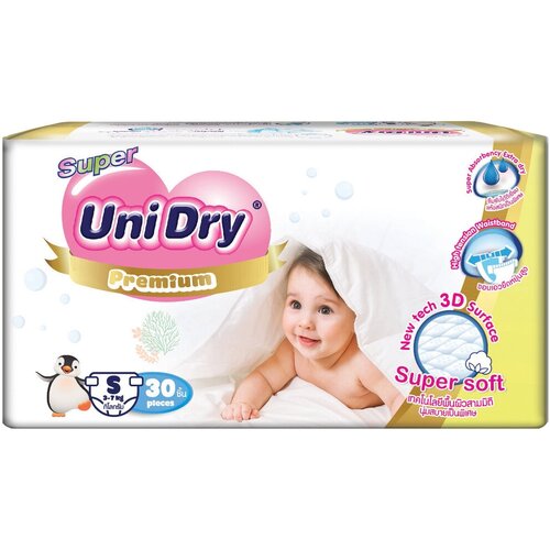 Ультрамягкие детские подгузники UniDry Super Soft S, 3-7 кг
