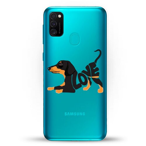 фото Силиконовый чехол такса love на samsung galaxy m30s andy & paul