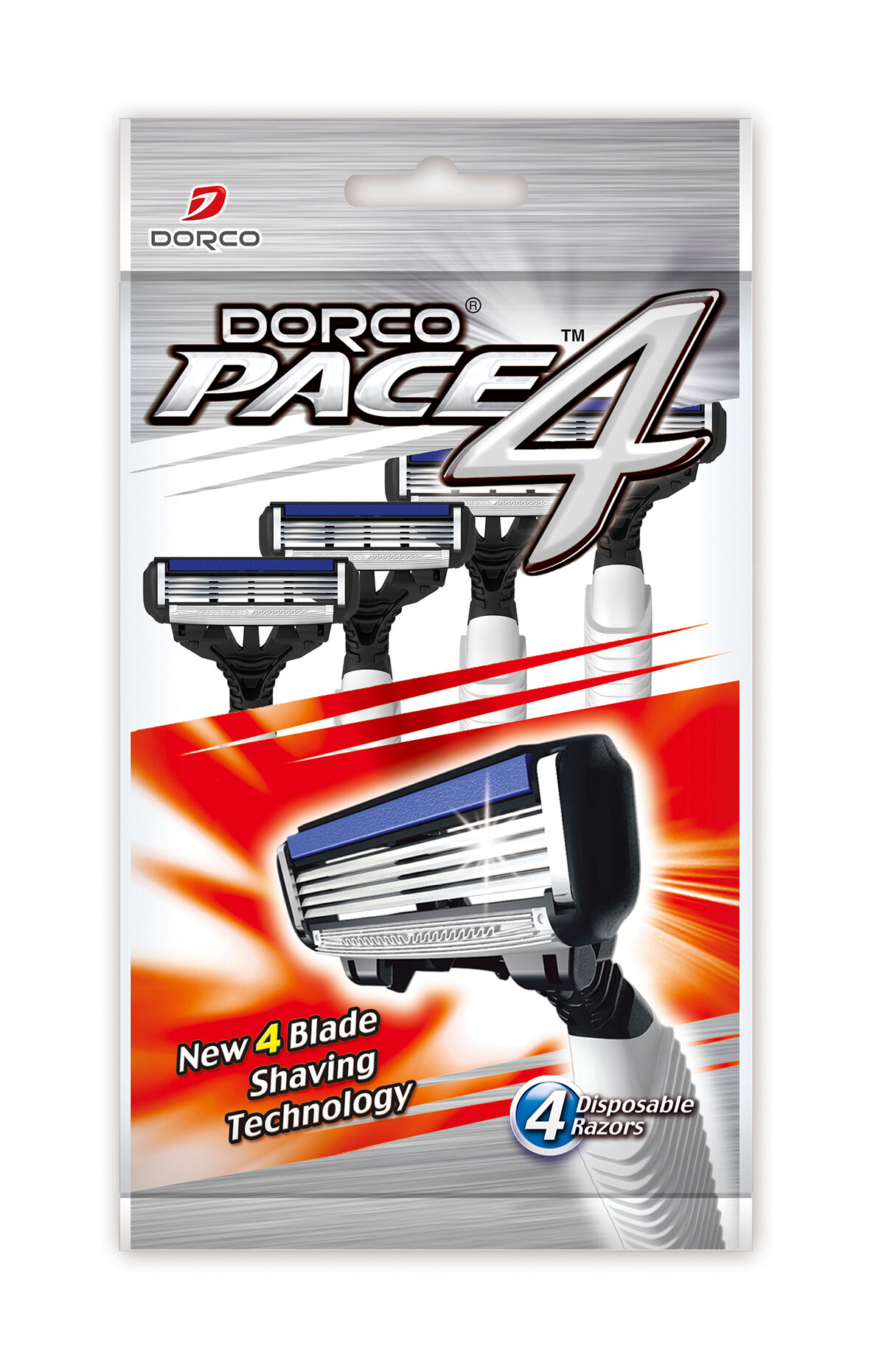 Станок для бритья одноразовый Dorco Pace 4, 4 шт.