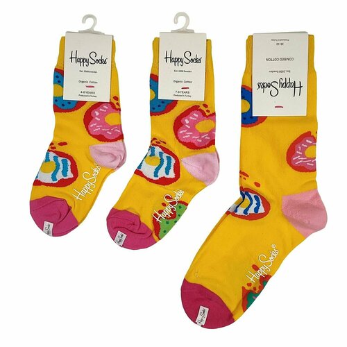 фото Носки happy socks, размер 36/40, желтый, розовый