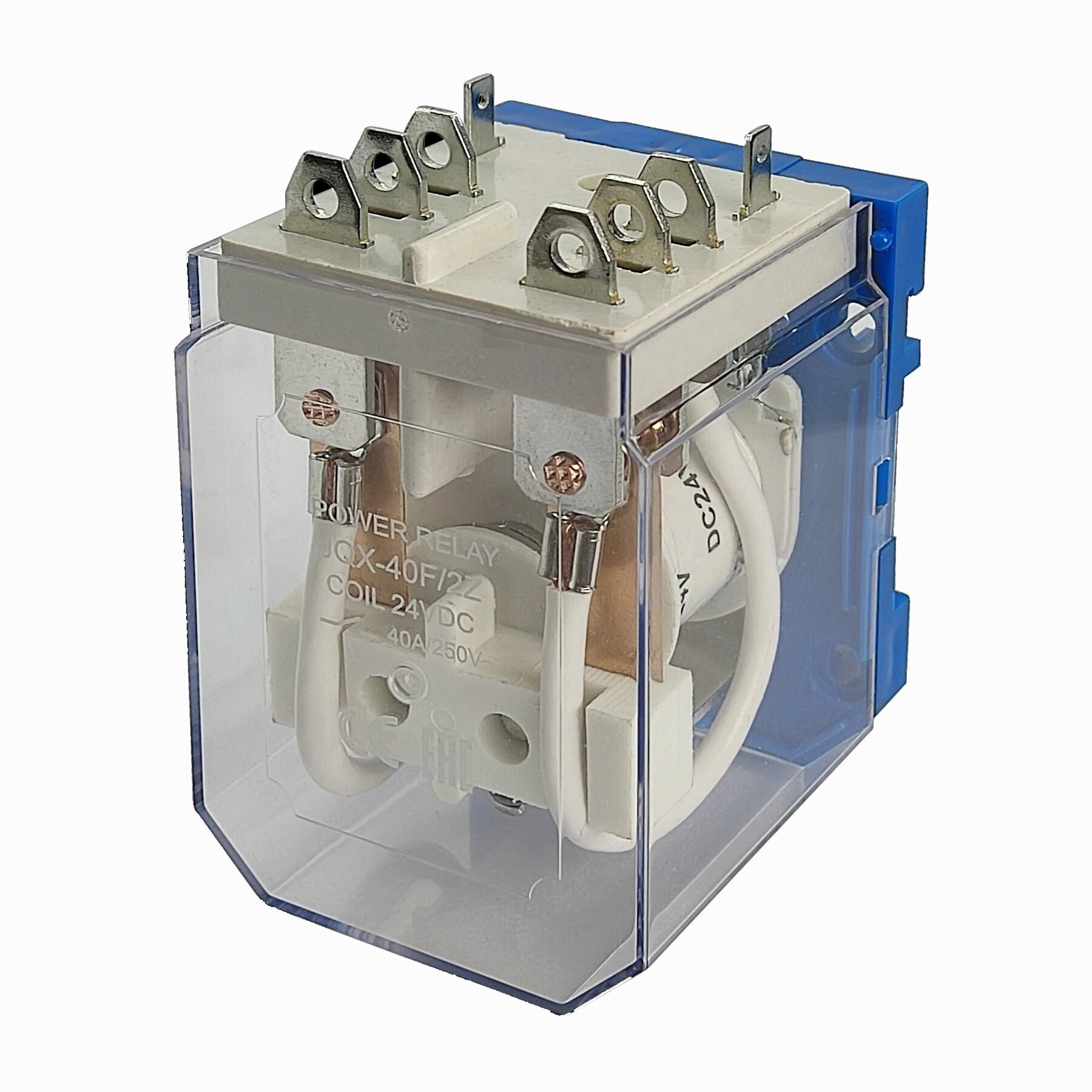 фото Реле JQX-40F/2Z-24VDC два 40 амперных перекидных контакта, катушка 24В пост. тока