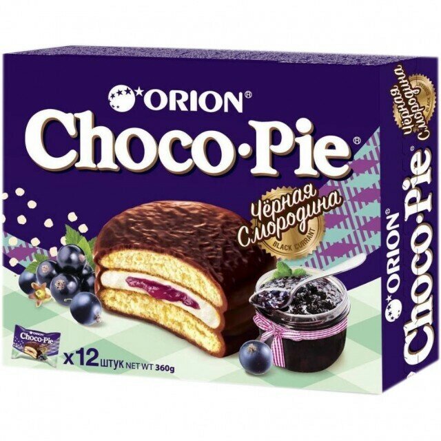 Orion Choco-Pie Черная смородина пирожное, 360 г