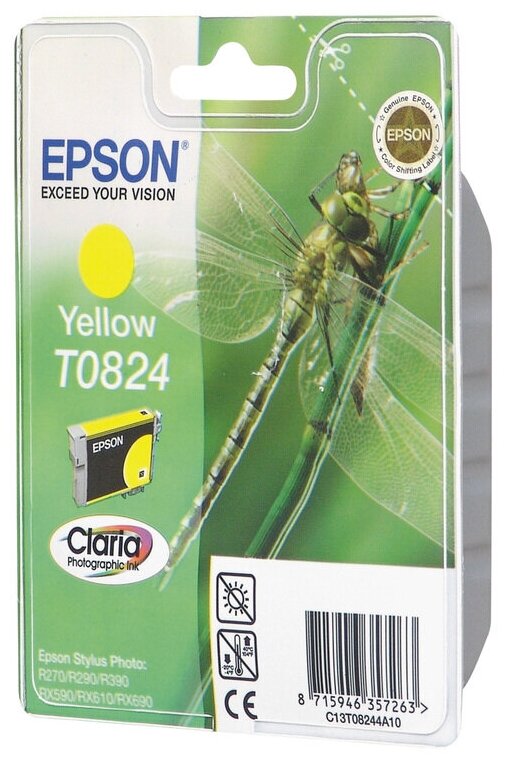 Epson Картридж Epson T0824 C13T11244A10 Yellow желтый