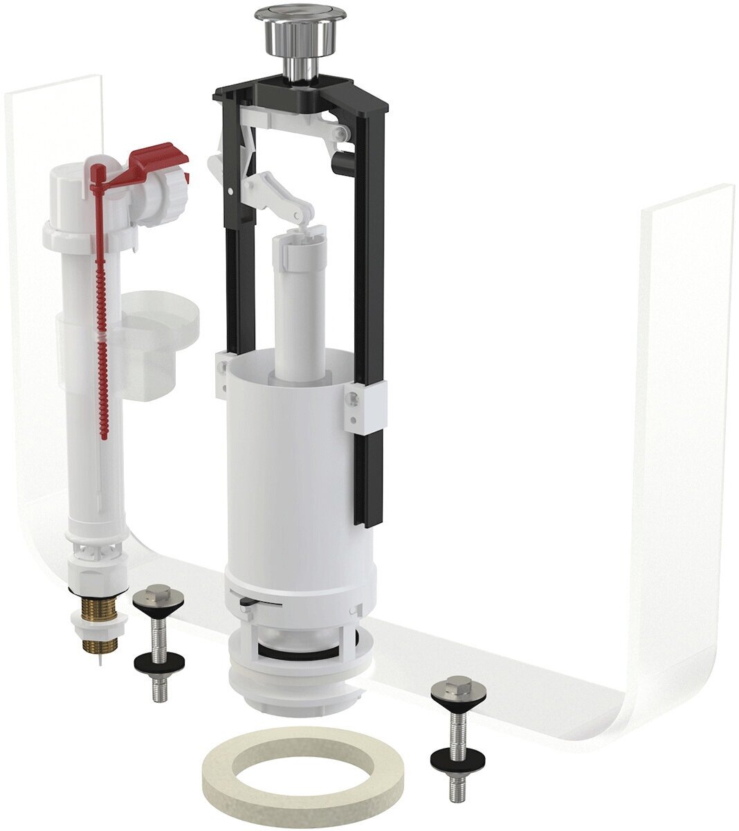 Комплект арматуры AlcaPLAST SA2000SK 1/2" стоп-система нижняя