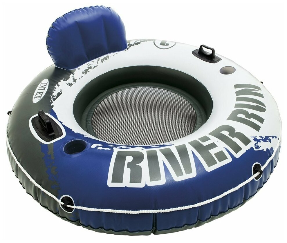 Надувной круг Intex River Run одноместный с сетчатым дном, диаметр 135 см, Intex 58825