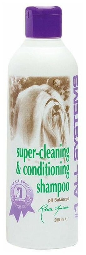 Шампунь -кондиционер #1 All Systems Super Cleaning&Conditioning Shampoo суперочищающий для кошек и собак