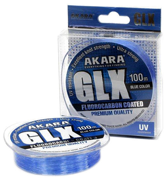 Леска Akara GLX Premium Blue, диаметр 0.22 мм, тест 4.9 кг, 100 м, голубая 9680998