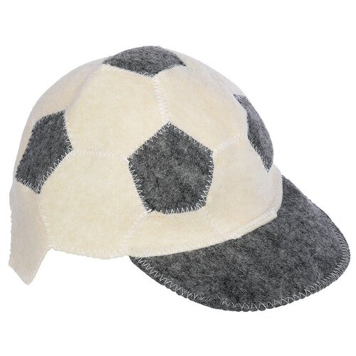 фото Hot pot шапка для бани футбольный мяч белый/серый