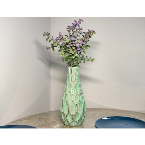 Boltze, Керамическая ваза ленджи, шалфейная, 24 см 2006804-шалфей