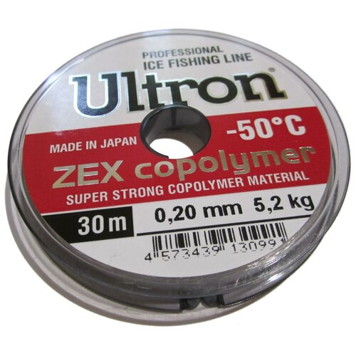 Леска Ultron Zex Copolymer 0,20мм 30м прозрачная