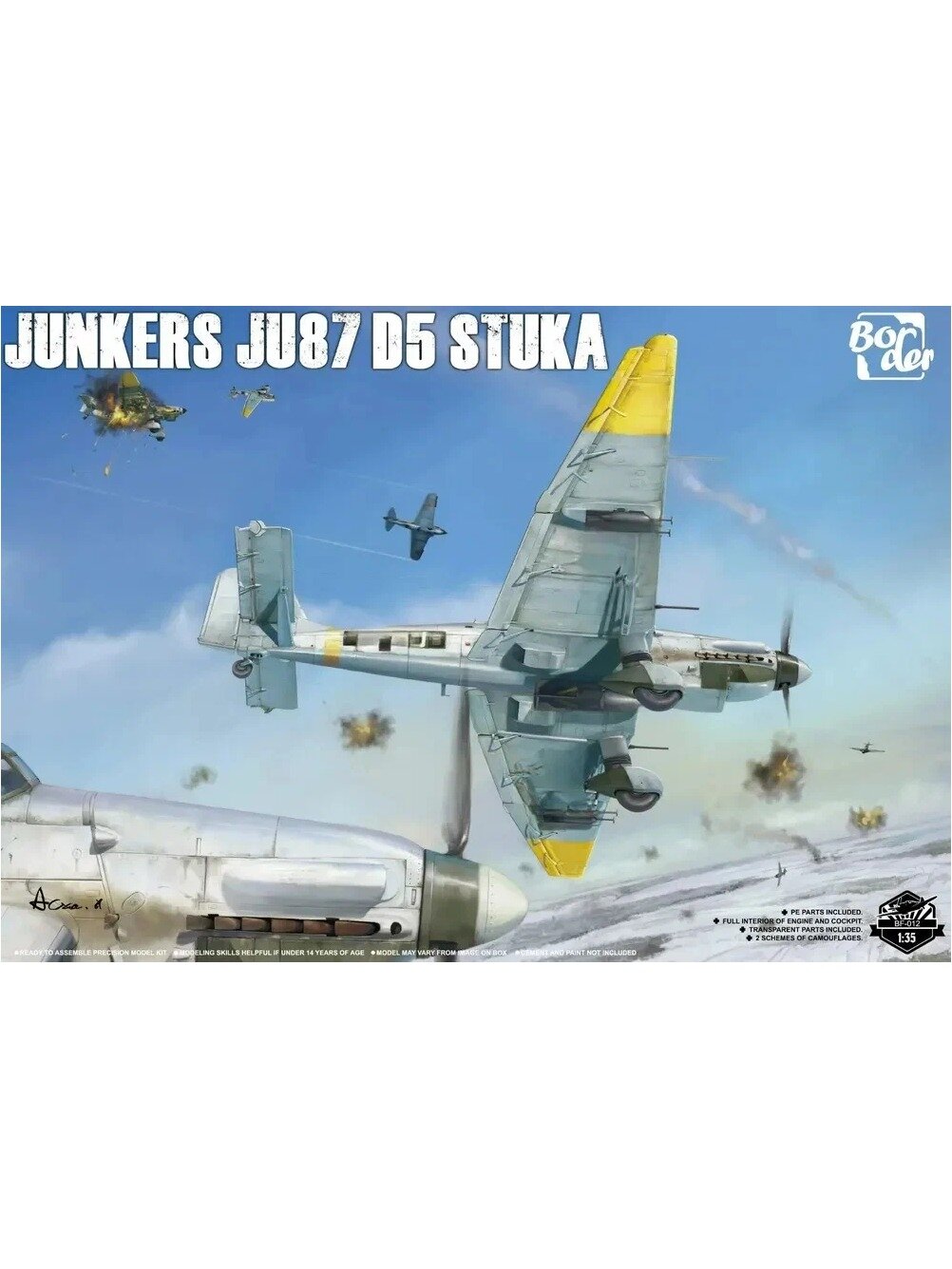 Border BF-012 1/35 Немецкий Junkers Ju 87 D5 Stuka Модель сборки самолёта