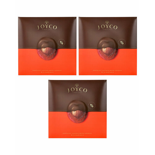 Шоколадные конфеты JOYCO Сухофрукт вишни в шоколаде с фундуком 170 гр. - 3 шт.