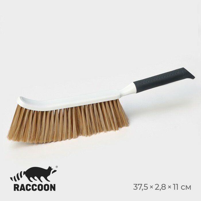 Raccoon Щётка сметка Raccoon Breeze, удобная ручка, 37,5×2,8 см, ворс PET 7,5 см, 3 ряда по 25 пучков