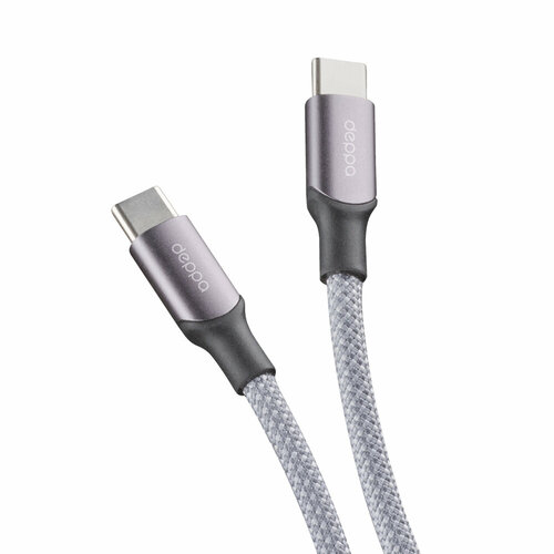 Кабель Magneto, USB-C - USB-C, 100Вт, 1.5м, магнитный, нейлон, серый, Deppa, Deppa 72549 серый, gray