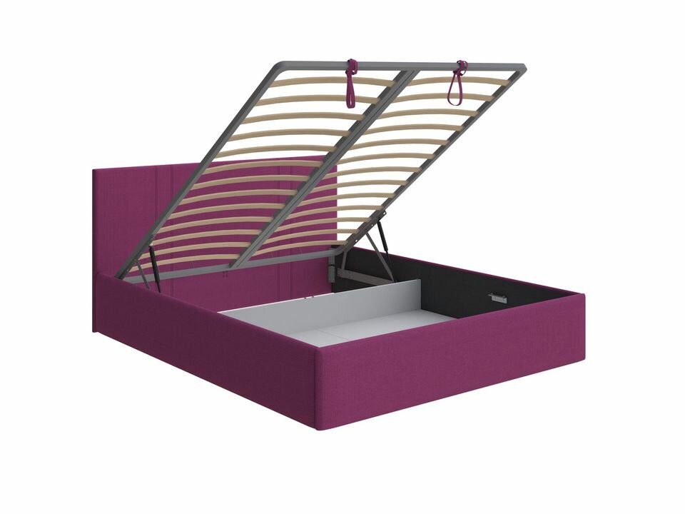 PROxSON Кровать Helix с бельевым ящиком (Ткань: Рогожка Savana Berry (фиолетовый)) 90x200