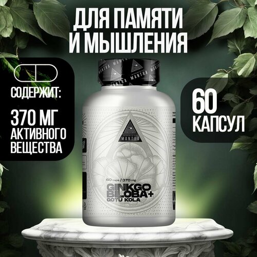 Экстракт гинкго билоба и готу кола, ginkgo biloba, gotu kola, 370 мг