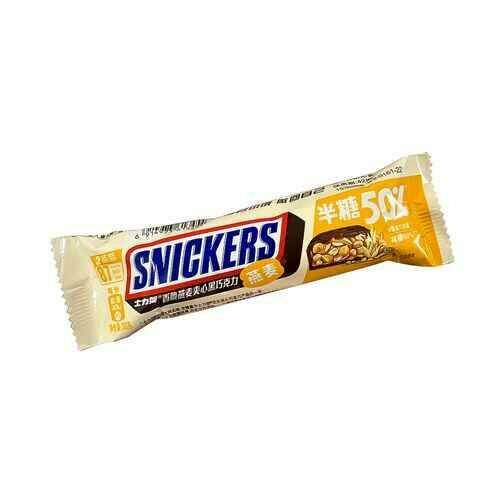 Батончик Snickers Темный шоколад Арахис и Овсяные хлопья, 38гр