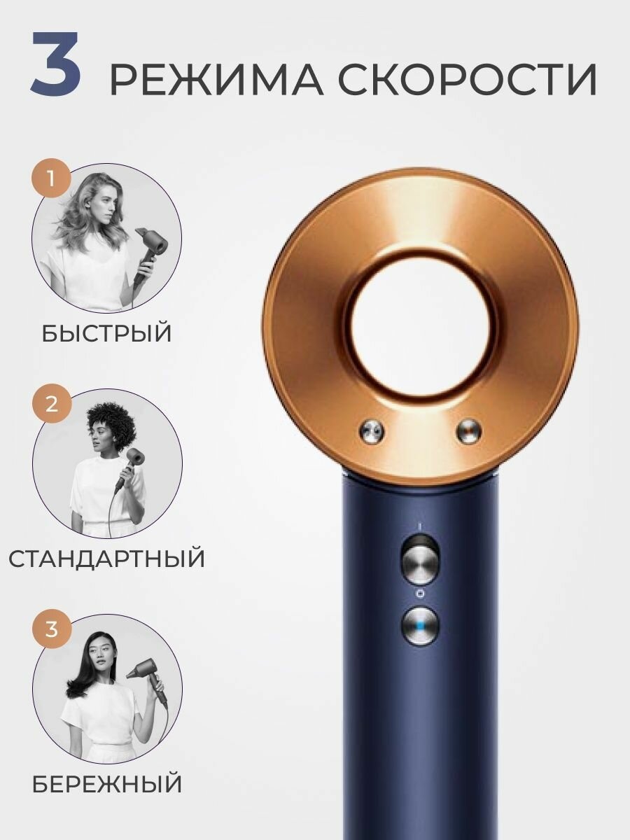 Фен для волос Sencicimen Hair Dryer HD15 ( Профессиональный, с ионизацией ) Gold