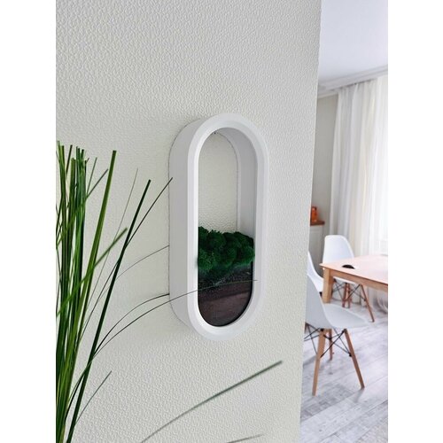 Ваза гипсовая со мхом