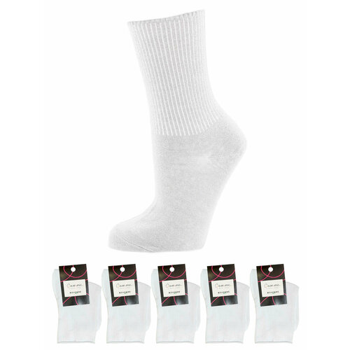 Носки ГАММА, 5 пар, размер 23-25, белый носки гамма 5 пар размер 23 25 мультиколор