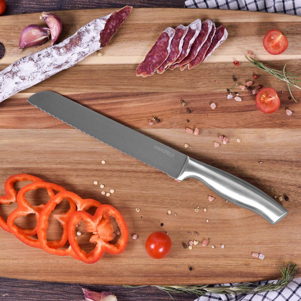 Нож кухонный для хлеба 20см HANSFELD Aurora