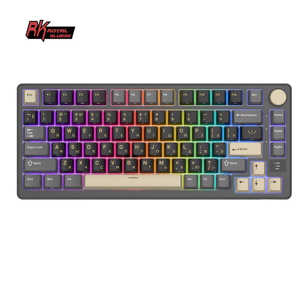 Беспроводная клавиатура Royal Kludge RKM75 RGB Phantom Беспроводная клавиатура Royal Kludge RKM75 RGB Белая (серебристые свитчи)