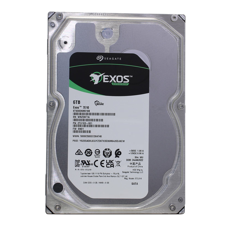 Жесткий диск HDD Seagate Exos 7E10 ST6000NM019B 6144 Гб