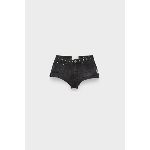 фото Шорты one teaspoon black oak studded the one denim short, размер 27, черный