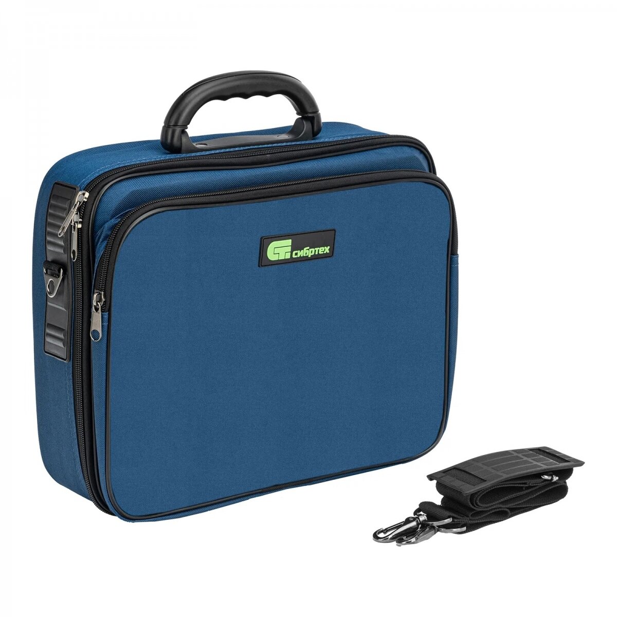 фото Кейс монтера, 365х300х110 мм, 10 карманов, наплечный ремень Сибртех 90236