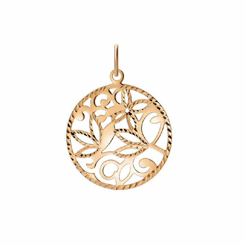 Подвеска Maskom, красное золото, 585 проба, золотистый, красный