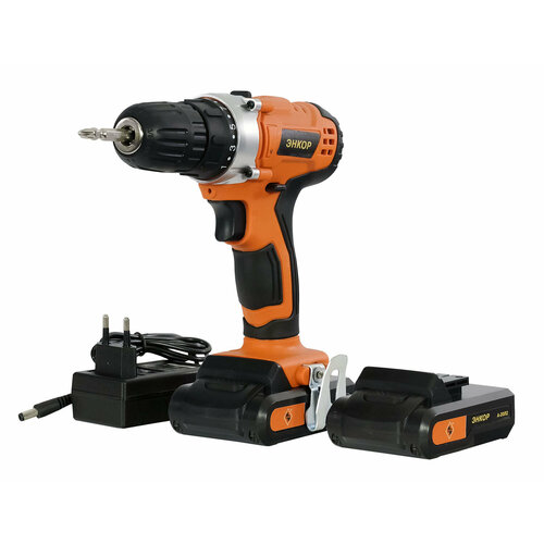 Дрель шуруповерт аккумуляторная 18В Энкор ДША-20Л2 2 акк 15Ач 50035 6400₽