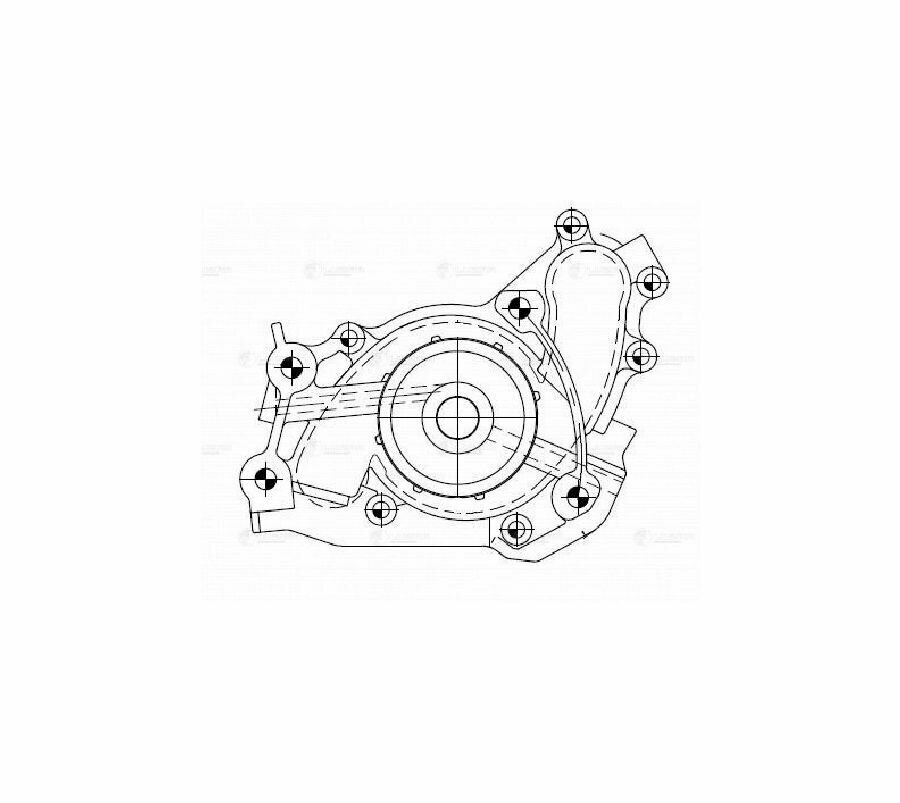 Насос водяной для автомобилей Lexus RX II (03-)/Toyota Camry (01-) 2.5i/3.0i/3.3i [MZ] LUZAR - фото №19