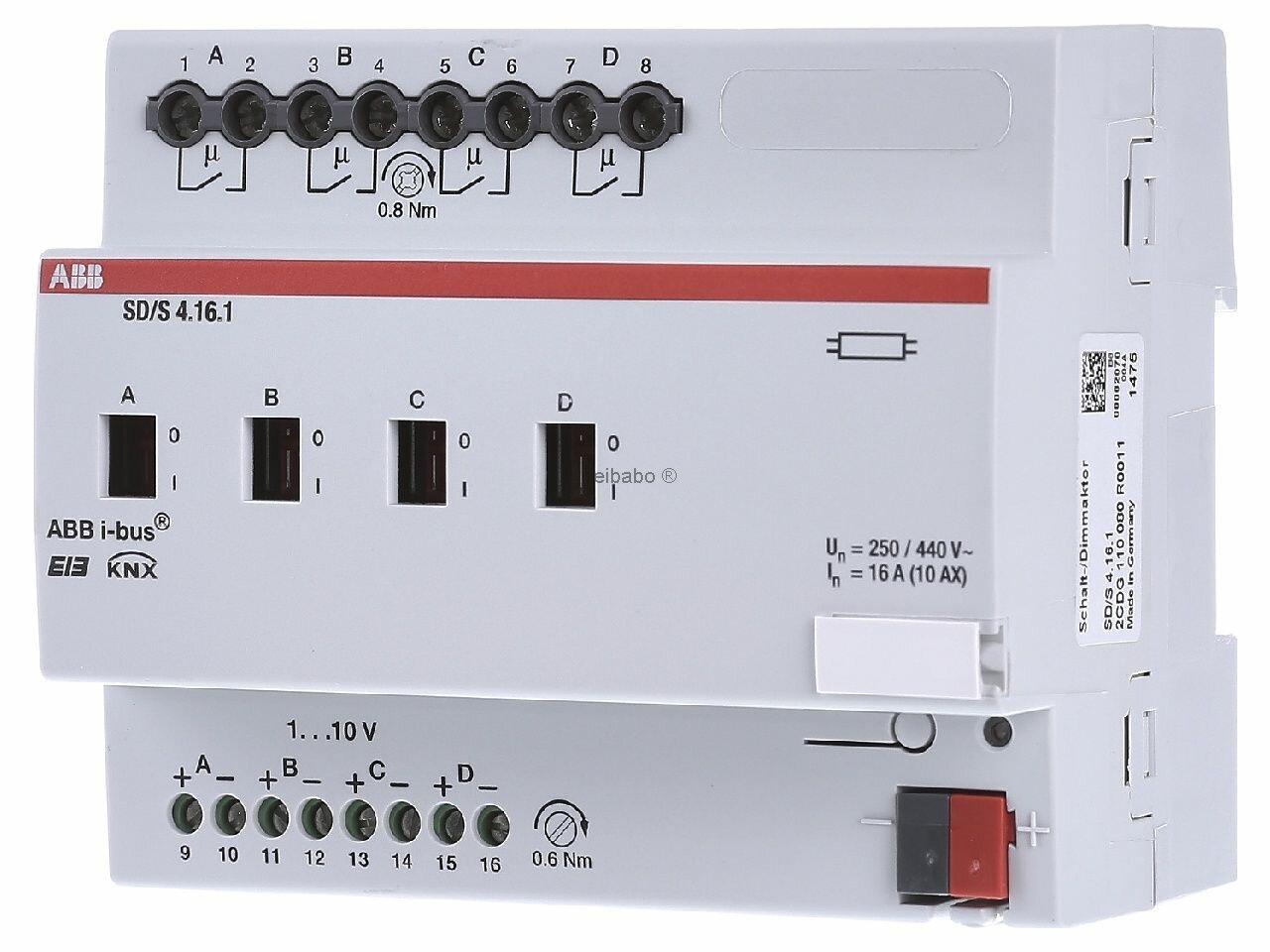 Блок управления освещением KNX SD/S 4.16.1 – ABB – 2CDG110080R0011 – 4016779659376
