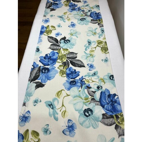 Скатерть - дорожка 40х170 / сервировка на стол / тефлоновая пропитка/ прямоугольная /гипоаллергенная /Бабочки
