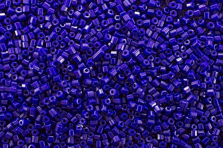 Бисер чешский PRECIOSA рубка 10/0 33050 синий непрозрачный, 50г