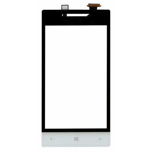 Сенсорное стекло (тачскрин) для HTC Windows Phone 8S (A620e) черное с белым