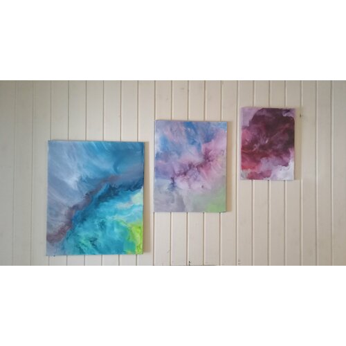 Интерьерная картина триптих холст акрил 60х50 3000₽