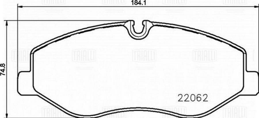 TRIALLI Колодки тормозные MERCEDES V-CLASS (W447) 14- передние