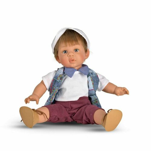 Кукла Lamagik Джестито Маленькие зубки, мальчик в вельветовых штанах и кепке, 38 см, арт. 12033