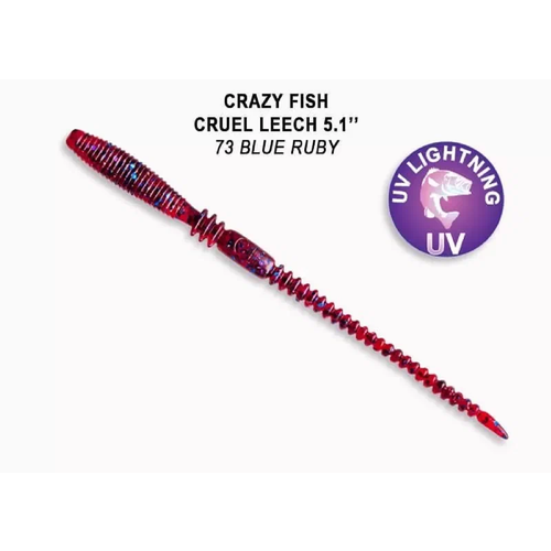 Силиконовая приманка мягкая съедобная Crazy Fish Cruel Leech 5.1' 13.00 см 42-130-73-6 6 шт.