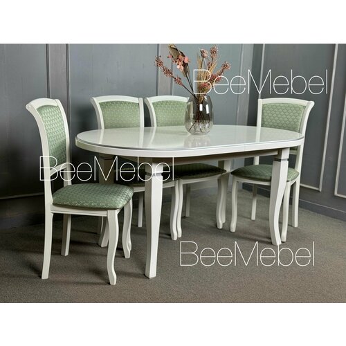 Обеденная группа, стол 160 и 4 стула. Кухонный сто и стулья. Комплект кухонной мебели